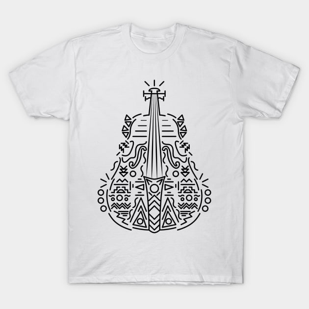 Cello Abstract Tribal Pattern T-Shirt by JDP Designs